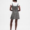 Rochie mini plisată cu decolteu pătrat