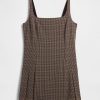 Rochie mini plisată cu decolteu pătrat