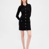Rochie mini pulover CashSoft cu buzunar cu coaste Rochie mini pulover CashSoft cu buzunar cu coaste