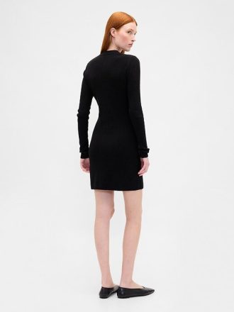 Rochie mini pulover CashSoft cu buzunar cu coaste