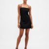 Rochie mini-skort din amestec de in