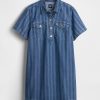 Rochie Mini UltraSoft Denim Stripe Popover Rochie Mini UltraSoft Denim Stripe Popover