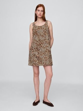 Rochie mini UltraSoft Leopard Denim