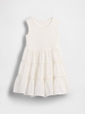 Rochie mixtă cu dantelă pentru bebeluși și copii mici