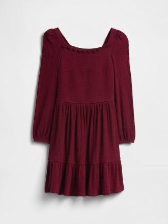Rochie pentru copii Softspun cu gât pătrat Rochie pentru copii Softspun cu gât pătrat