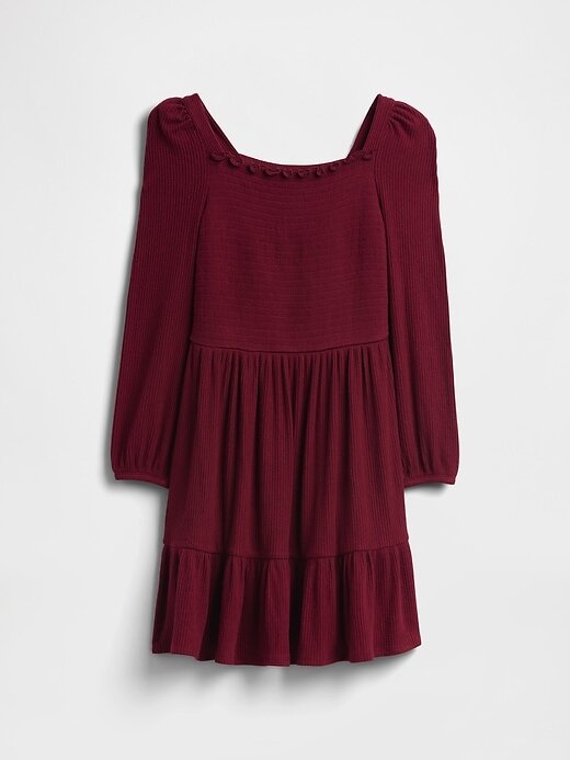 Rochie pentru copii Softspun cu gât pătrat Rochie pentru copii Softspun cu gât pătrat