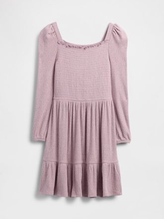 Rochie pentru copii Softspun cu gât pătrat Rochie pentru copii Softspun cu gât pătrat