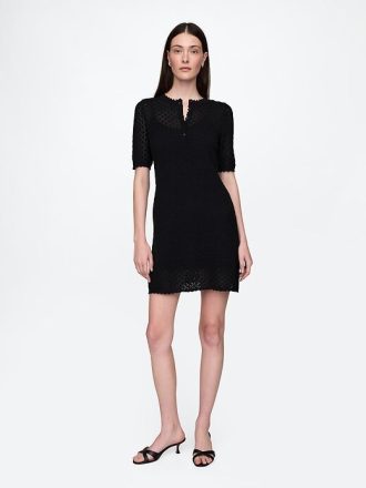 Rochie Pointelle din amestec de in