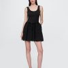 Rochie tanc mini din tifon de bumbac