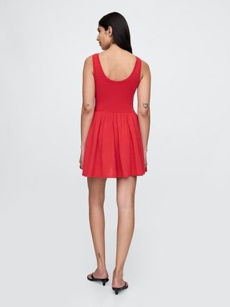 Rochie tanc mini din tifon de bumbac