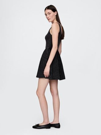Rochie tanc mini din tifon de bumbac