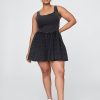 Rochie tanc mini din tifon de bumbac