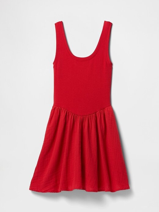 Rochie tanc mini din tifon de bumbac Rochie tanc mini din tifon de bumbac