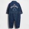 Salopete cu logo Bear Denim pentru copii Salopete cu logo Bear Denim pentru copii