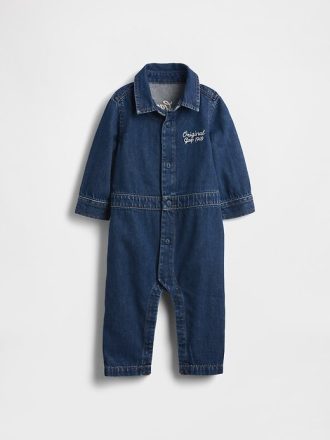 Salopete cu logo Bear Denim pentru copii