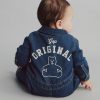 Salopete cu logo Bear Denim pentru copii Salopete cu logo Bear Denim pentru copii