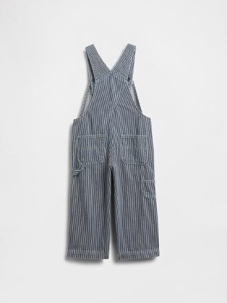 Salopete largi cu dungi din denim pentru bebeluși și copii mici
