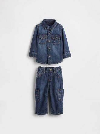 Set de ținute din denim pentru bebeluși