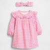 Set de rochii Gingham pentru bebeluși Set de rochii Gingham pentru bebeluși