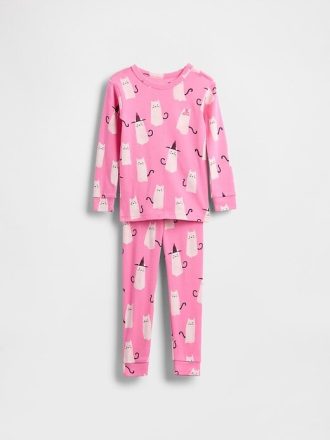 Set pijama de Halloween pentru bebeluși și copii mici din bumbac periat organic