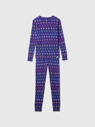 Set PJ din bumbac organic periat pentru copii