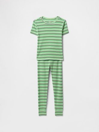 Set PJ din bumbac organic periat pentru copii Set PJ din bumbac organic periat pentru copii