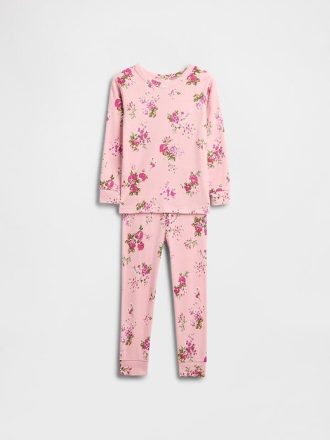 Set PJ din bumbac periat organic pentru bebeluși și copii mici