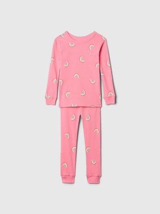Set PJ din bumbac periat organic pentru bebeluși și copii mici