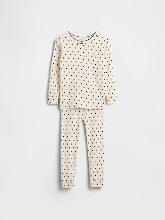 Set PJ din bumbac periat organic pentru bebeluși și copii mici
