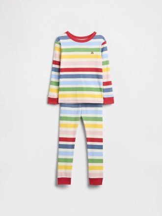 Set PJ din bumbac periat organic pentru bebeluși și copii mici Set PJ din bumbac periat organic pentru bebeluși și copii mici
