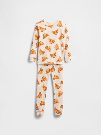 Set PJ din bumbac periat organic pentru bebeluși și copii mici Set PJ din bumbac periat organic pentru bebeluși și copii mici