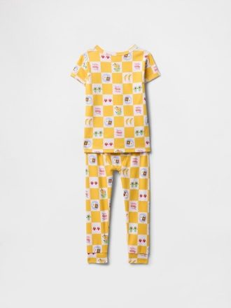 Set PJ din bumbac periat organic pentru bebeluși și copii mici