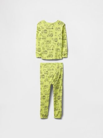Set PJ din bumbac periat organic pentru bebeluși și copii mici
