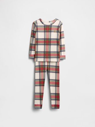 Set PJ din bumbac periat organic pentru bebeluși și copii mici