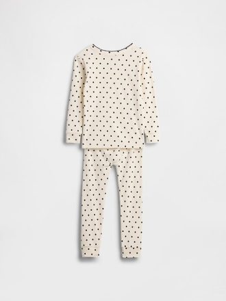 Set PJ din bumbac periat organic pentru bebeluși și copii mici
