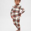 Set PJ din bumbac periat organic pentru bebeluși și copii mici Set PJ din bumbac periat organic pentru bebeluși și copii mici