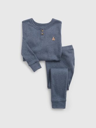 Set PJ Heather Henley din bumbac organic pentru bebeluși și copii mici Set PJ Heather Henley din bumbac organic pentru bebeluși și copii mici