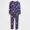 Set PJ pentru bebeluși și copii mici din bumbac periat organic unicorn Set PJ pentru bebeluși și copii mici din bumbac periat organic unicorn