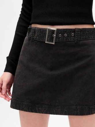 Short mini cu brâu
