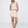 Short mini din amestec de in