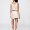 Short mini din amestec de in
