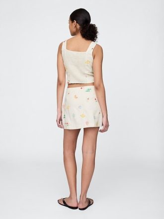 Short mini din amestec de in Short mini din amestec de in
