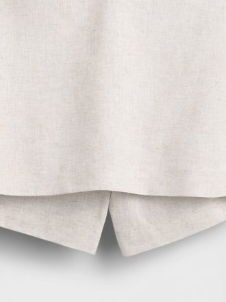 Short mini din amestec de in