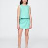Short pentru copii din in-bumbac festonat Short pentru copii din in-bumbac festonat