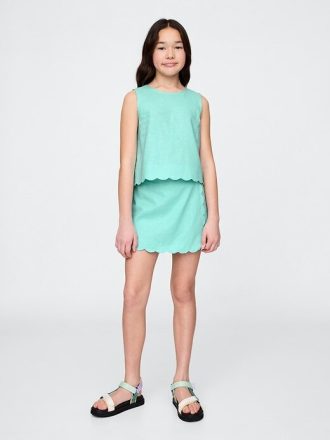 Short pentru copii din in-bumbac festonat