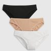 Slip de bikini din bumbac elastic organic (pachet de 3) Slip de bikini din bumbac elastic organic (pachet de 3)