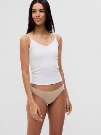 Slip de bikini din bumbac elastic organic (pachet de 3)