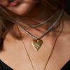 Snur lurex argintiu HART cu farmec Halleys Heart