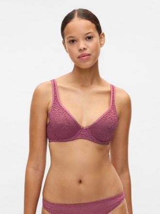 Sutien semi-demi cu dantelă fără căptușeală