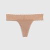 Tanga cu dantelă din bumbac elastic organic